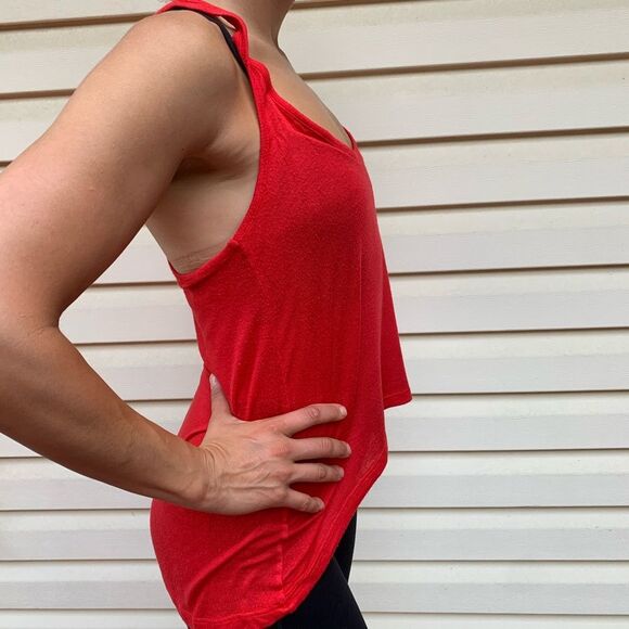 Daydreamer LA red asymmetrical tank top size Small - Picture 2 of 6